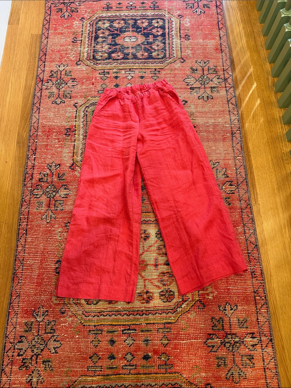 Frank & Eileen XS  Red Linen Pants